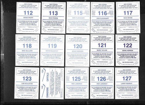 1984-85 OPC 84-85 O PEE CHEE NHL HOCKEY STICKER 1-146 SEE LIST - Picture 211 of 251
