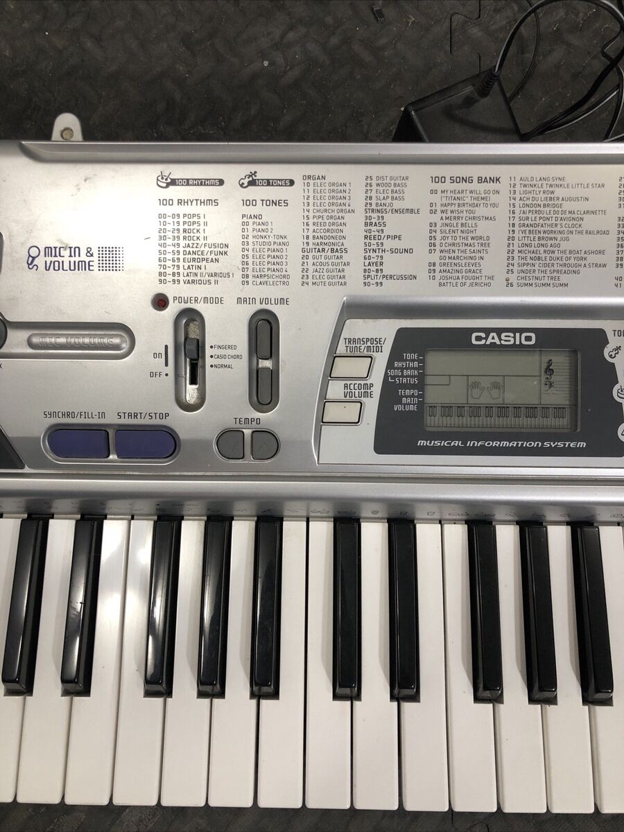 Casio keyboard silver discount
