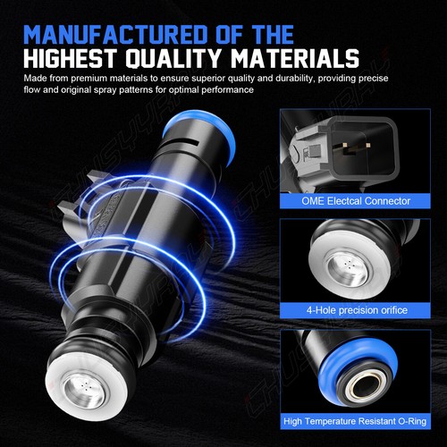 RL669938AB Upgrade Fuel Injectors Set (6) FOR 1999-2004 Jeep Wrangler 4.0L I6 - Picture 2 of 10