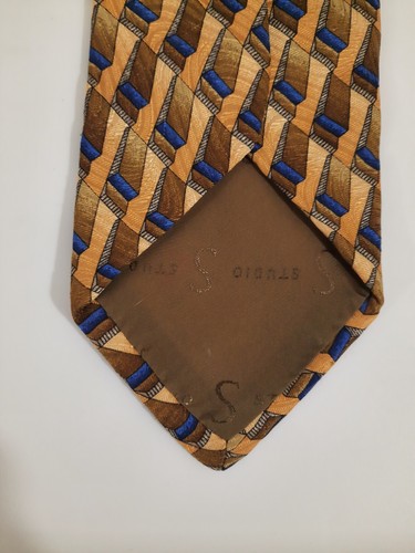 Robert Talbott Studio Herren 100 % Seide Krawatte Krawatte 58 x 4 breit orange blau USA neuwertig - Bild 7 von 12