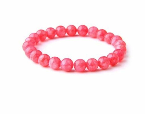 Rhodochrosite Bracelet, Custom Made to Fit. Stretch Crystal Gemstone Bracelet. - Picture 2 of 3