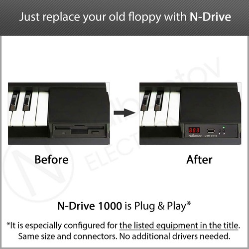 Diskette USB Emulator N-Laufwerk 1000 für Korg PA50/55/60/80, PA1X (oder Pro) & i30 - Bild 5 von 12