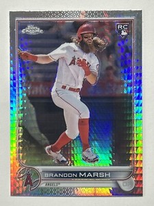 2022 Topps Chrome Sonic #133 Brandon Marsh RC Prism Refractor Los Angeles Angels