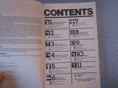 FORD VAN 1961 TO 1980 CHILTON'S REPAIR MANUAL - Picture 2 of 4