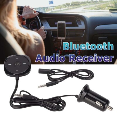 3.5mm Car AUX Bluetooth Wireless Stereo Audio Music Receiver Adapter USB Charger