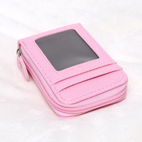 Genuine Leather Men Women Wallet Credit Card Holder RFID Blocking Zipper Pocket. - Picture 16 of 27