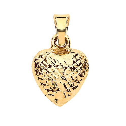Colgante con dije de corazón de oro de 9K. Regalo para mujer, ella, esposa y novia. Envío gratis - Imagen 3 de 10