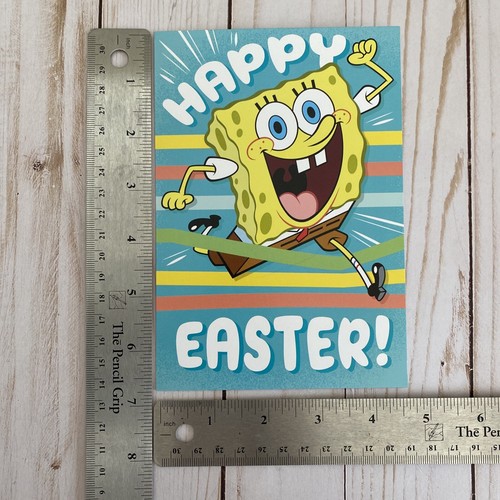 Sponge Bob Square Pants Happy Easter Card Silly Crazy Happy Hallmark New Kids - Picture 5 of 6