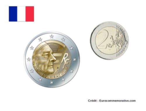 2 Euros Commémorative France 2022 Chirac UNC