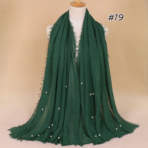 Muslimische Damen Maxi Crinkle Hijabs Baumwollschal Islam Tücher und Halstücher Schals - Bild 107 von 122