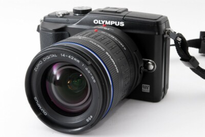Olympus PEN E-PL2 12.3MP 14-42mm Lens Set Black [Exc+++] w