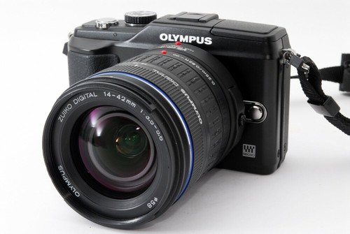 Olympus Pen E-PL2 12.3MP 14-42mm Lentille Set Noir [ EXC Avec / 8GB Carte SD