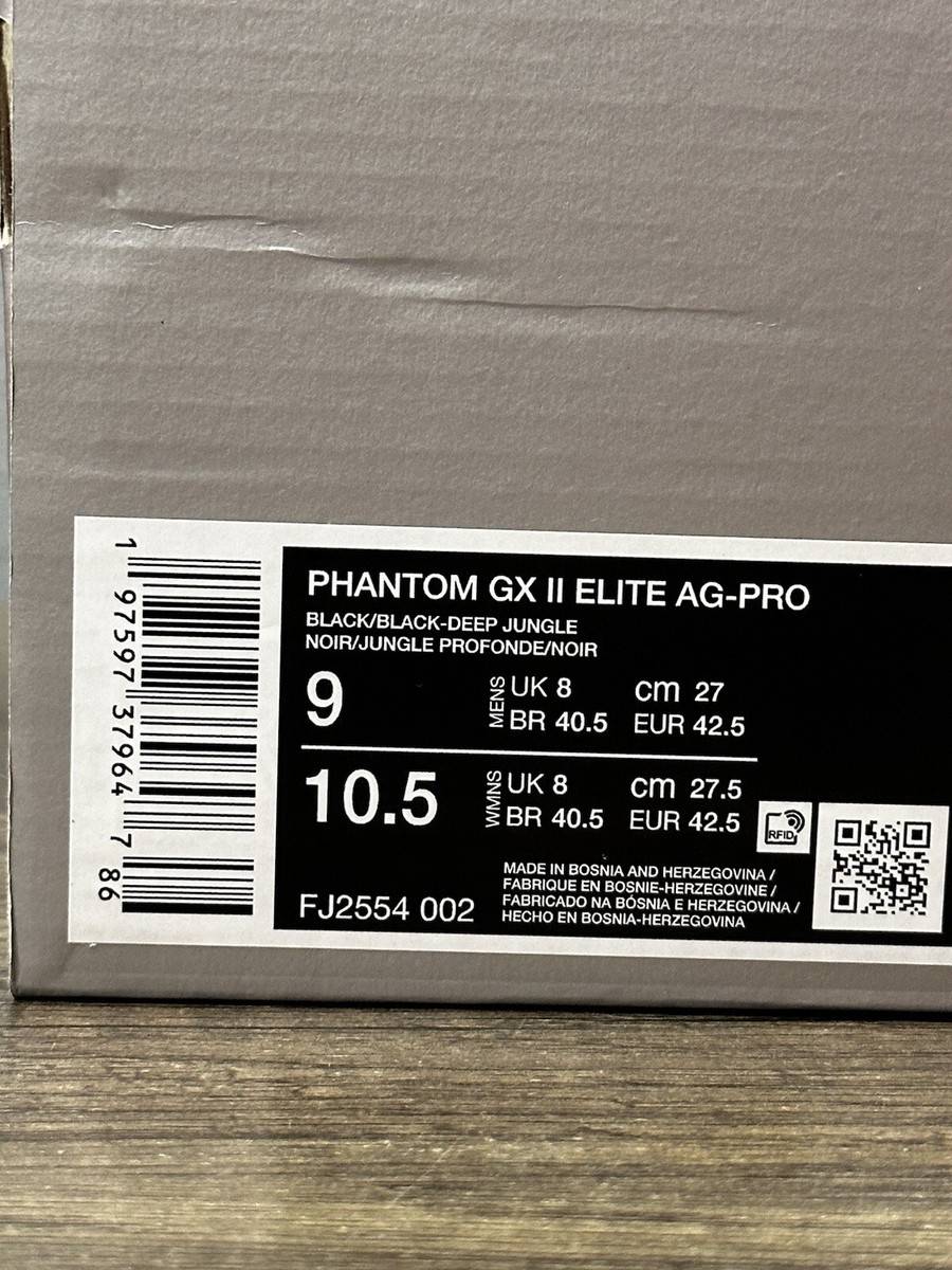 Nike Phantom GX II Elite AG-Pro 'Triple Black' FJ2554-002 Nike Phantom GX II Elite AG-Pro 'Triple Black' FJ2554-002