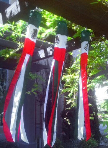 10 x "MEXIKO" Windsack super glänzend Polyester 5ft Windsocke Latein UN Mexikanische Flagge - Bild 2 von 3