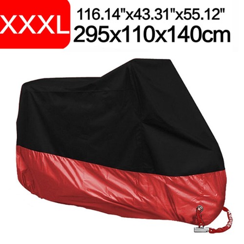 For Honda Shadow VT 750 1100 VT1300 XXXL Waterproof Motorcycle Cover Black&Red - Foto 2 di 15