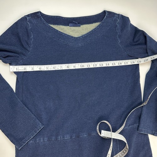 Pure Jill Kleid Indigo Petite Small PS Denim Faux Wickelkleid blau bescheiden - Bild 5 von 7