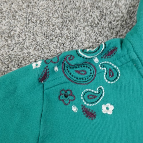 Cabelas Hoodie Womens L Blue Green Paisley Floral Zip Sweatshirt Sweater Outdoor - Picture 4 of 14
