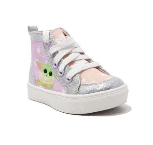 Grogu The Child STAR WARS Toddler Girls SIZE 11 Hightop Sneaker~DISNEY SCHOOL - Picture 9 of 15