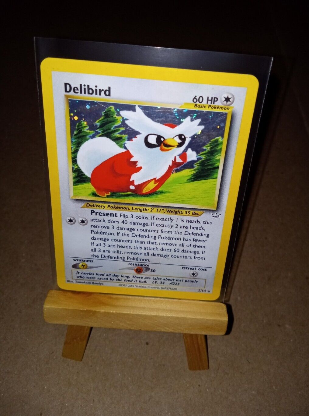 Delibird 5/64 LP Neo Revelation Unlimited Holo Rare Pokemon TCG Card