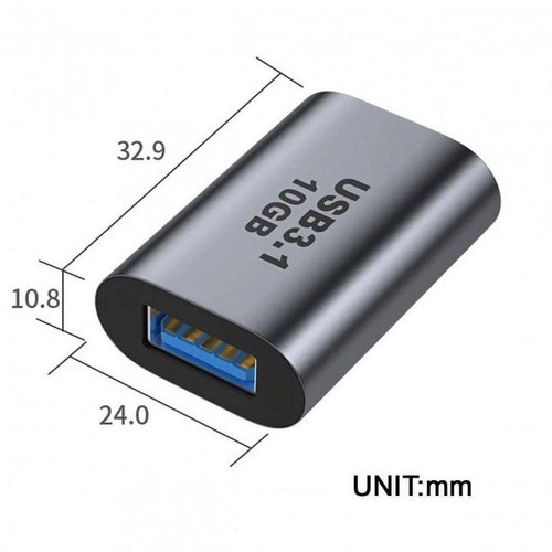 Mini USB 3.1 Adapter USB Female to Type-C Female Converter Portable Hot~ O8E3 - Afbeelding 10 van 10