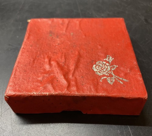 NOS Vintage Soviet Red-Gold Painted Pocket Hand MIRROR In The Box, Women’s Gift - Picture 4 of 17