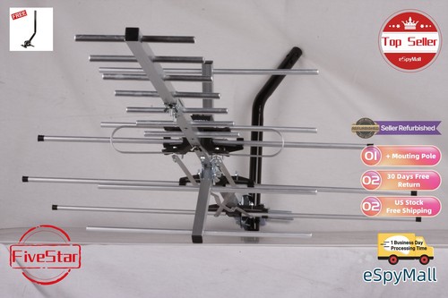 UHF VHF FM Yagi TV Antenna Outdoor 300 Mile for Free HD Digital Channels - Picture 22 of 24