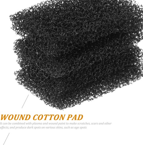 16 Pcs Cotton Pad Make-up Stipple Sponge Square Makeup Halloween Sponges Black - Picture 7 of 12