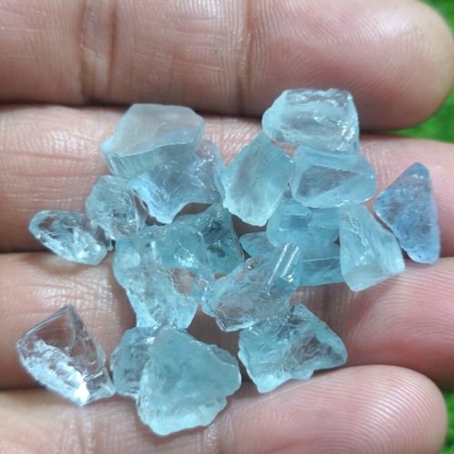 Awesome Blue Aquamarine Crystal Raw Minerals Specimen Loose Gemstone For Jewelry - Picture 14 of 55