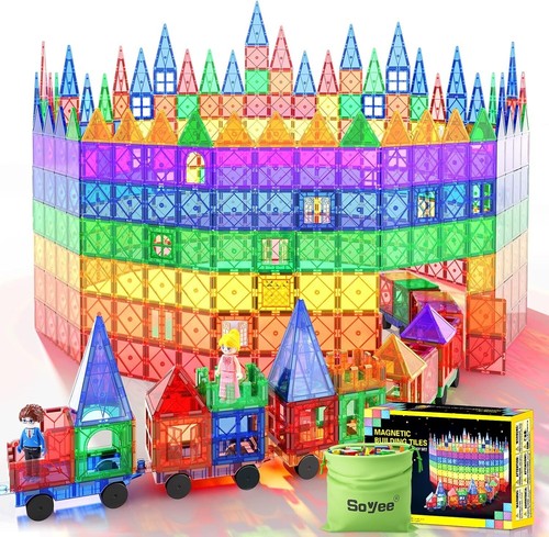 Magnetic Tiles with 2 Cars Kids Gifts Boys Toys for 3 Year Old Boys Education... - Picture 2 of 8