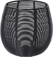 Teelichthalter Aus Metall, Schwarz, Ø 12 Cm