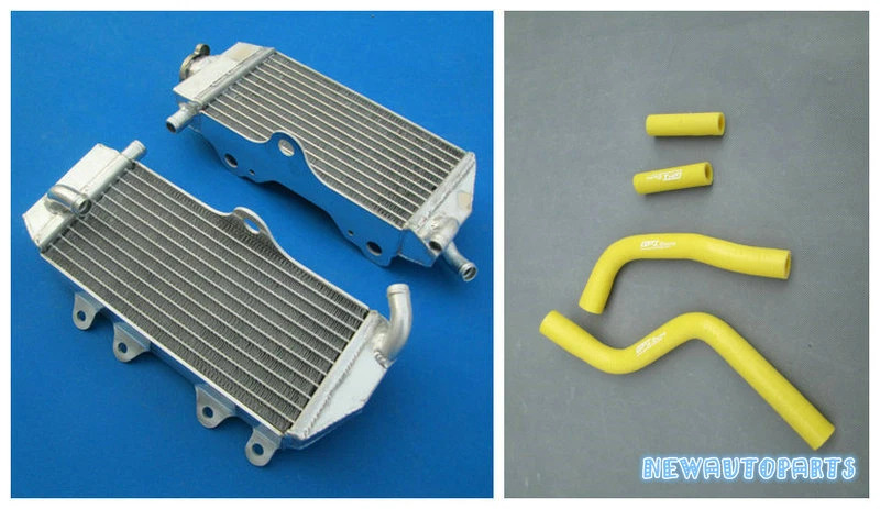 Blue L&R Alloy Aluminum Radiator + Hose For YAMAHA YZ125 YZ 125 2002-2004 2003 - Image 3 of 4