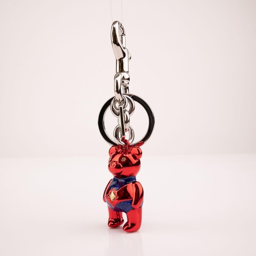 NWT Coach Marvel LTD EDITION 3D Carol Danvers Bear Bag Charm Keychain - Picture 3 of 4