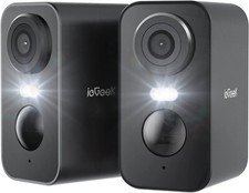 2PCS ieGeek Outdoor Security Camera Wireless 2K Home WiFi Battery CCTV System