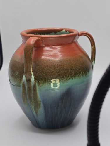 Stangl Pottery Sunburst Vase 3 handle hand made 1930s Stangl Handmade Pottery - Picture 7 of 24