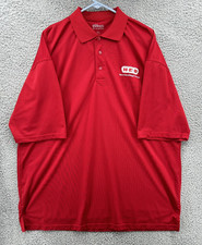 HEB Texas Grocery Store Red Polo Employee Uniform Shirt 2XL XXL