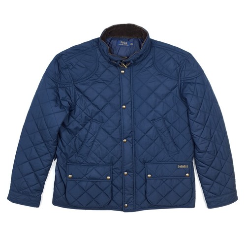 Polo Ralph Lauren Steppjacke 2XL Herren Barn Country Field Navy Blau Cordbesatz