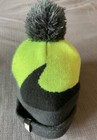 Youth Nike Swoosh Winter Beanie Hat Neon Green Gray Black