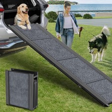 Dog Ramp for Car 71" Extra Long  17.2" Wide Upgraded 71 L x 17.2 W, Gery
