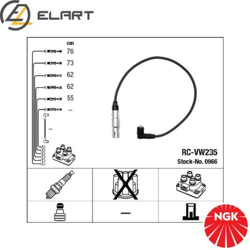 IGNITION CABLE KIT 0966 FOR VW BORAI/GOLFIV/PASSATB5 AGZ 2.3L 5cyl GOLF IV