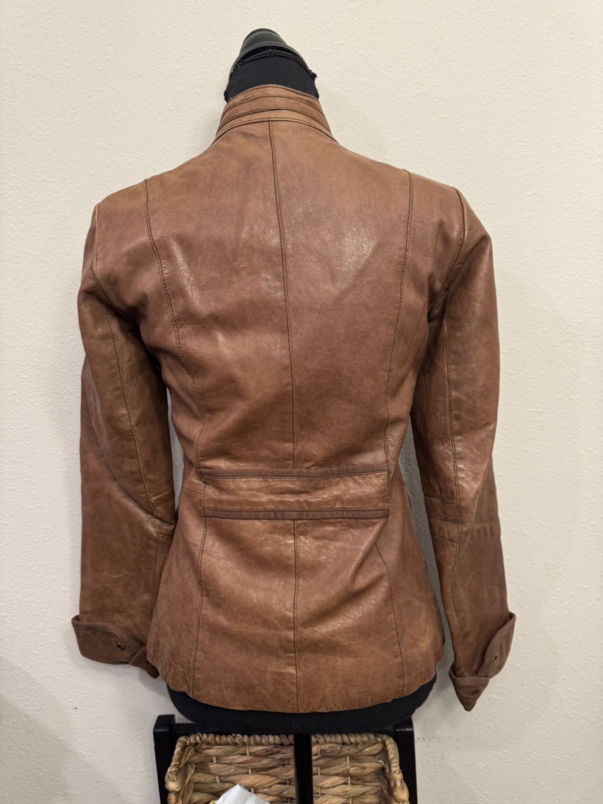 Vintage Gap  Leather Button Front Jacket Size X S… - image 2