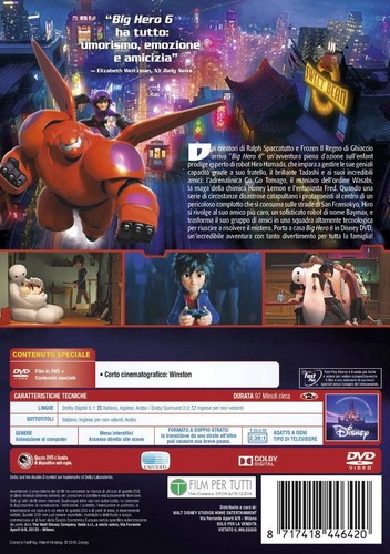 big hero 6 dvd Italian Import (DVD) Scott Adsit Ryan Potter Don Hall (UK IMPORT) - Picture 2 of 2
