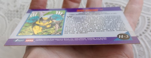 1992 MARVEL UNIVERSE HOLOGRAM #H-3 WOLVERINE X-Men Super Heros - Picture 12 of 22