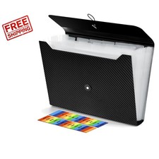 Expanding File Folder, 13 Pockets Accordion File Organizer, A4 Letter Size Paper