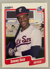 MLB SAMMY SOSA Chicago White Sox 1990 Fleer ROOKIE Baseball TRADING CARD #548