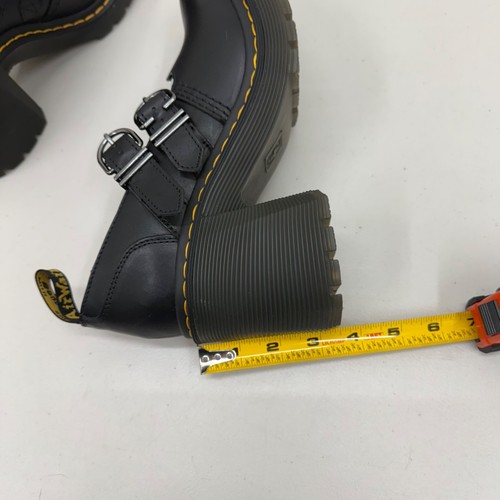 Dr. Martens Eviee Mary Jane Damenschuhe schwarz Leder mit Absatz doppelte Schnalle Größe 9 - Bild 9 von 9