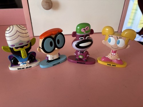 4x Kelloggs 2003 Cartoon Network Wackelkopf Dexter's Laboratory Boskov Dee Dee