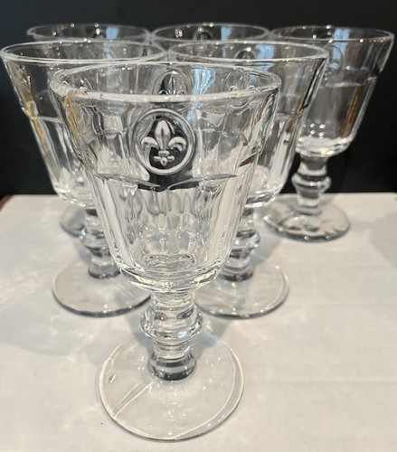 Fleur de Lis Kelche (6er Set, getäfelt) 6 1/2" Höhe ca. Wasser/Wein - Bild 1 von 7