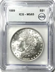 1889 Morgan Dollar ICG MS65 Brilliant