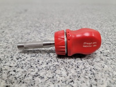 Snap On Stubby Ratcheting Screwdriver Red SSDMR1A | eBay