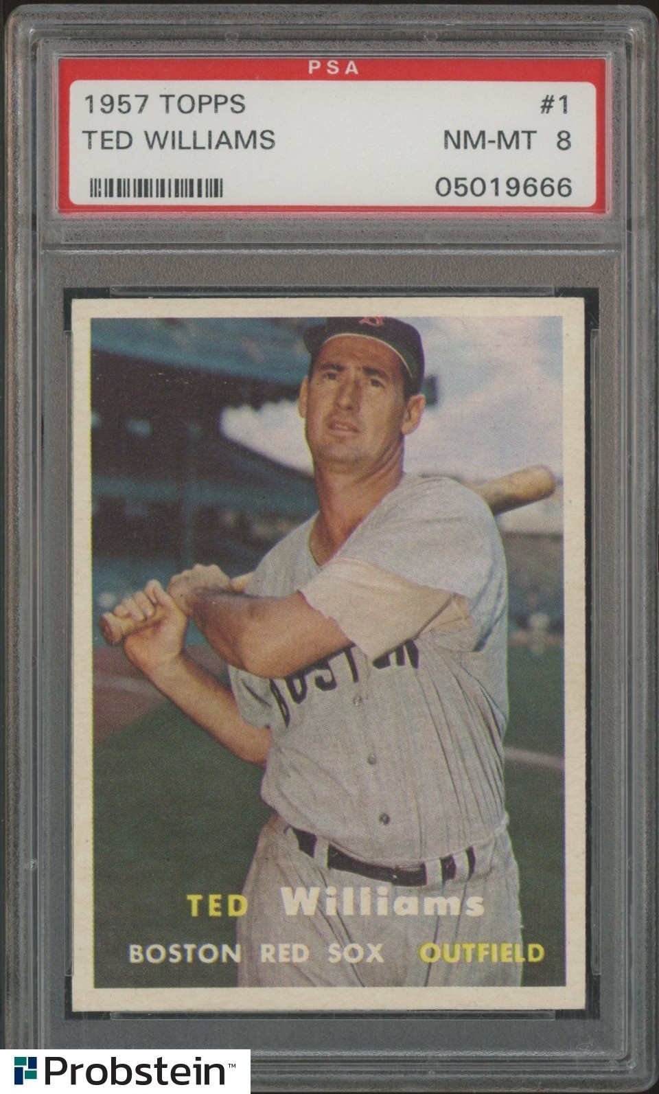 1957 Topps #1 Ted Williams Boston Red Sox HOF PSA 8 NM-MT